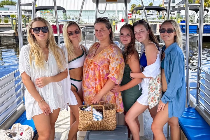 a group of people posing for the camera