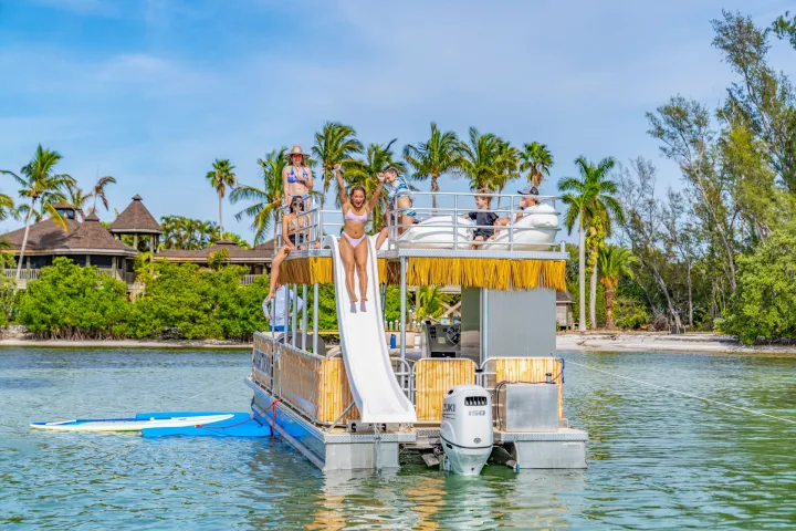 a small boat in a body of water